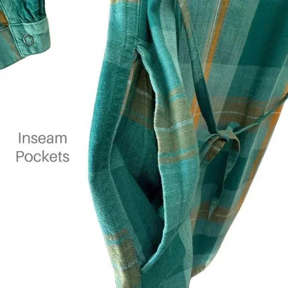 PATAGONIA | NWOT | SETTLERS DRESS ORGANIC COTTON PLAID BELTED | SIZE: 2 - Picture 7 of 12